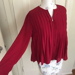 Red Pleaded jacket